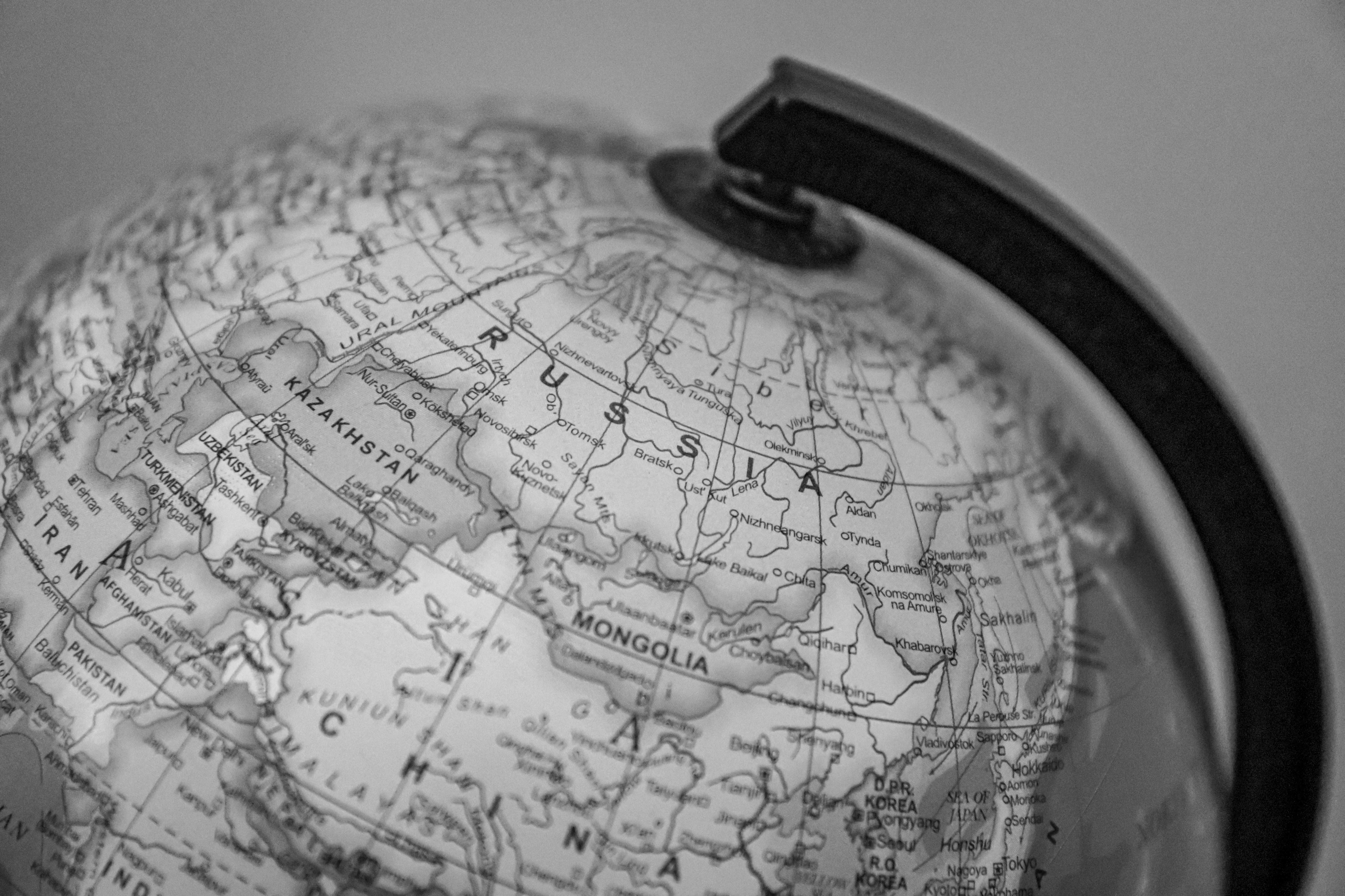 Globe Showing Russia on the Map