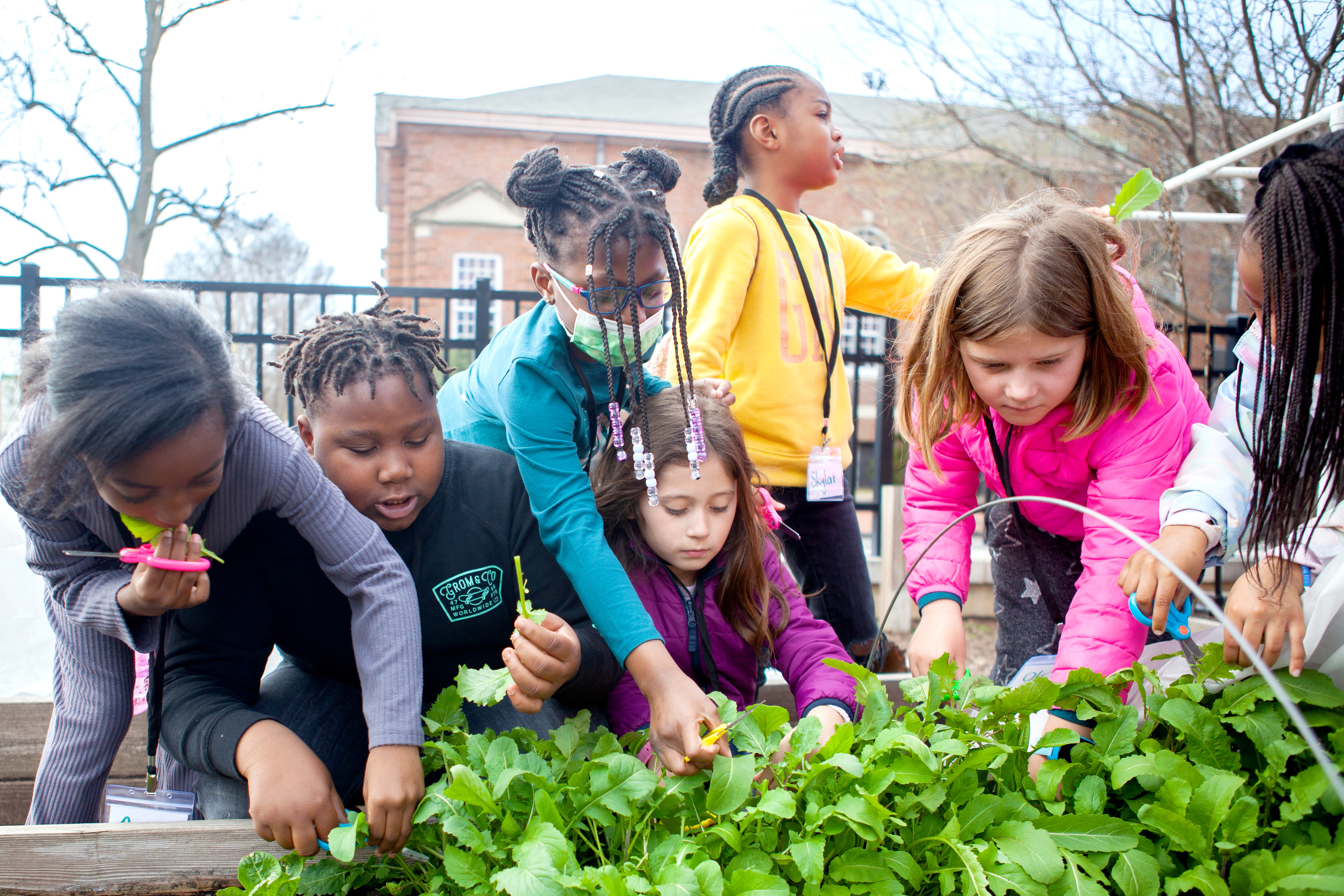 children gardening