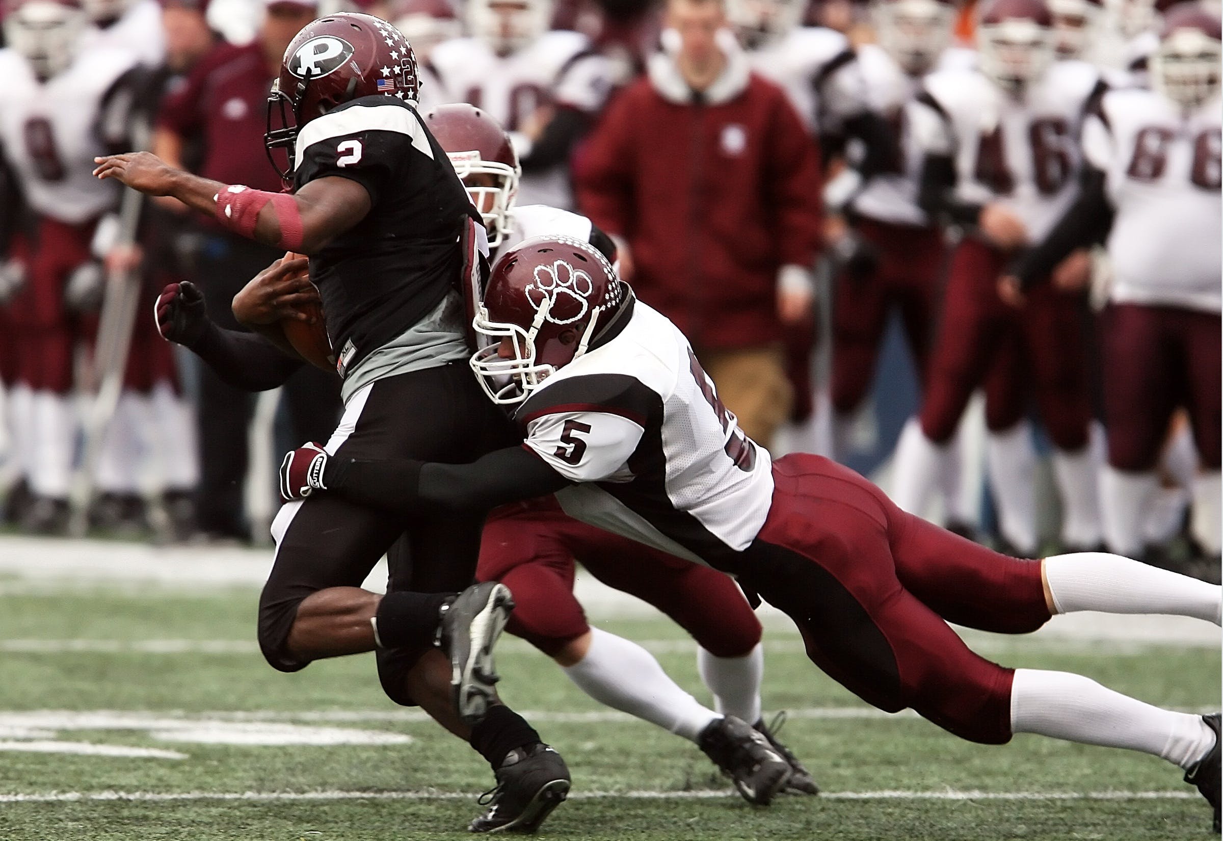 football players in action