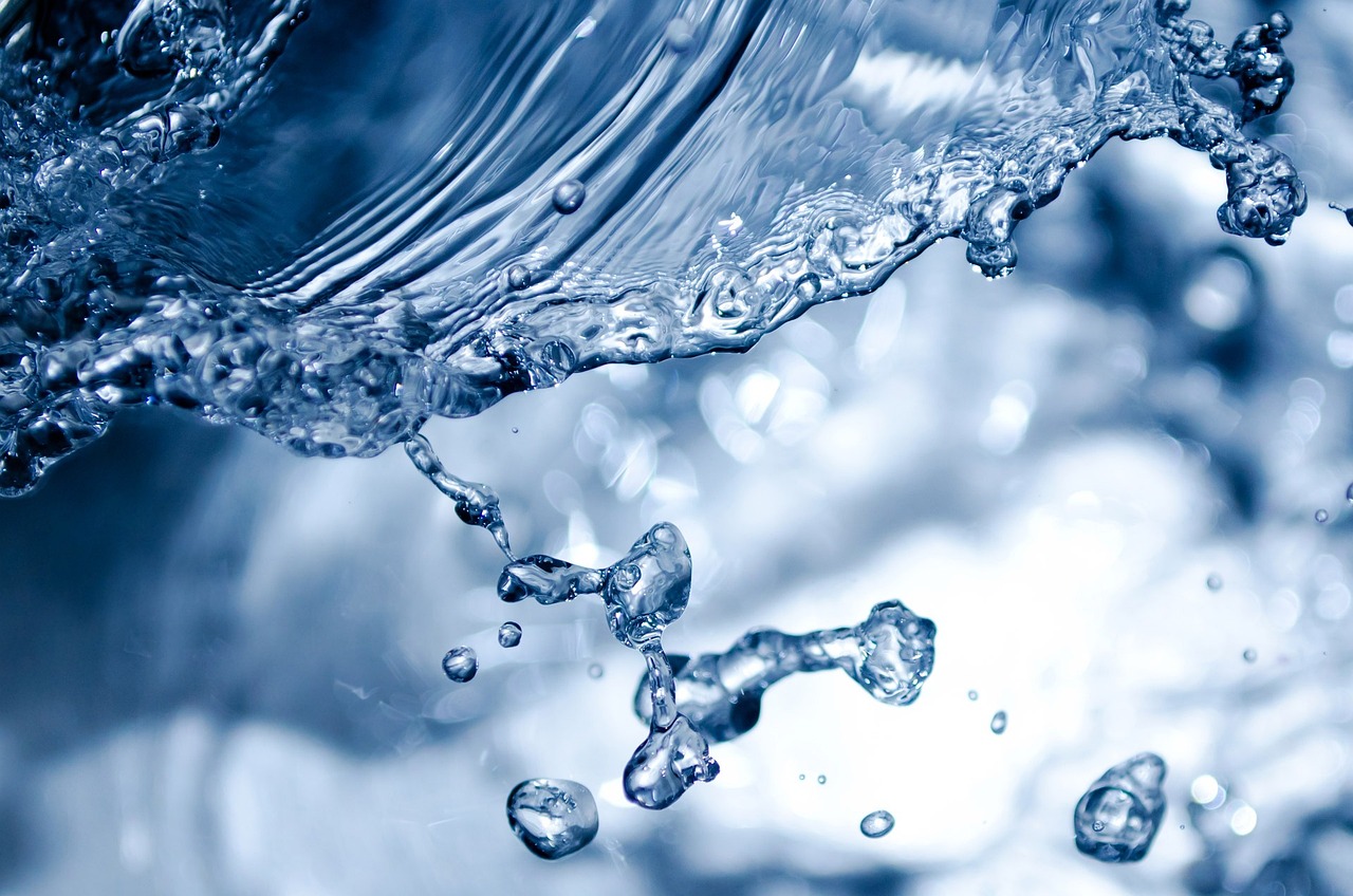 close up of water splash