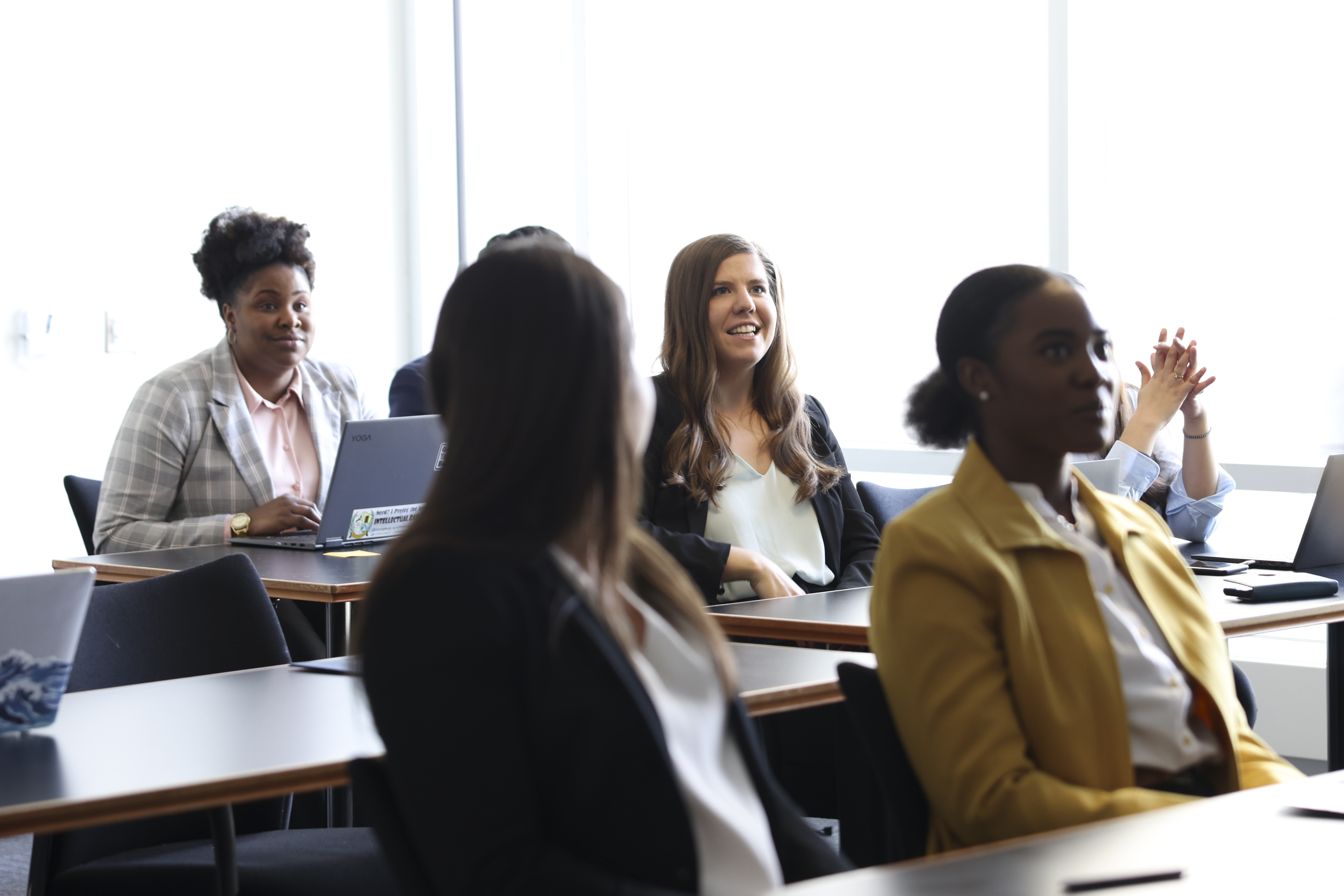 Women sitting in classroom