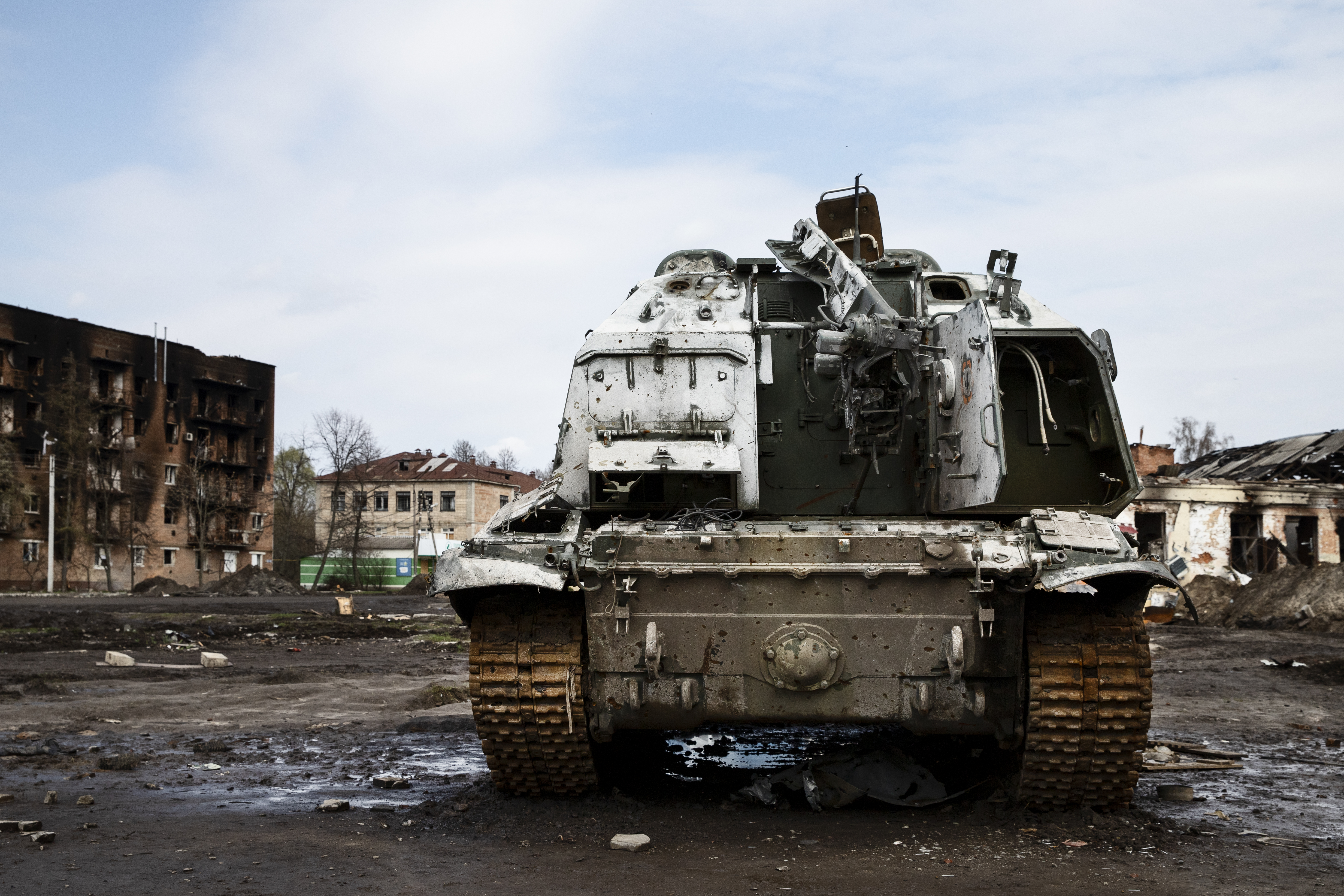 Destroyed tank russian's war in ukraine
