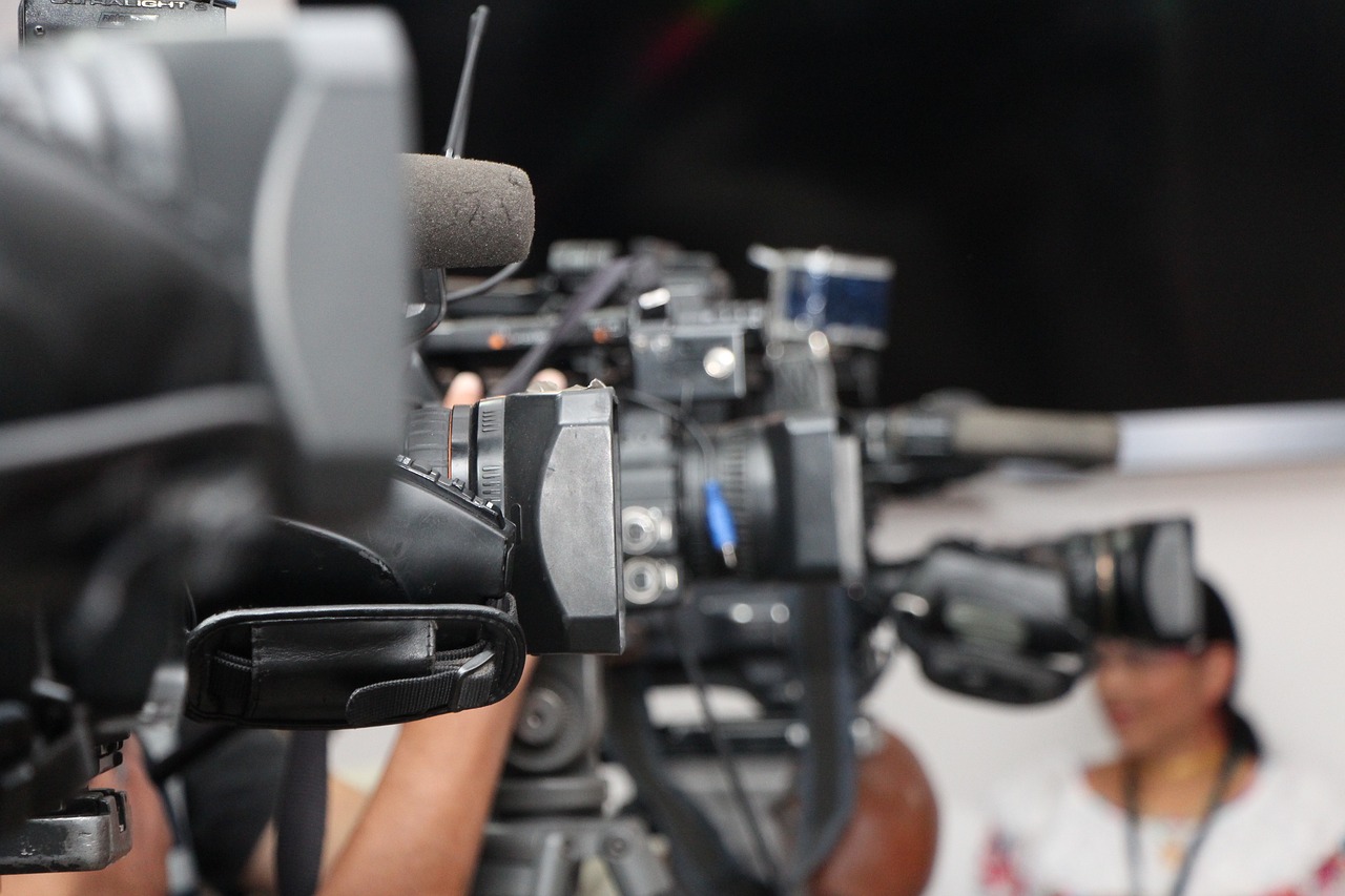 cameras lined up