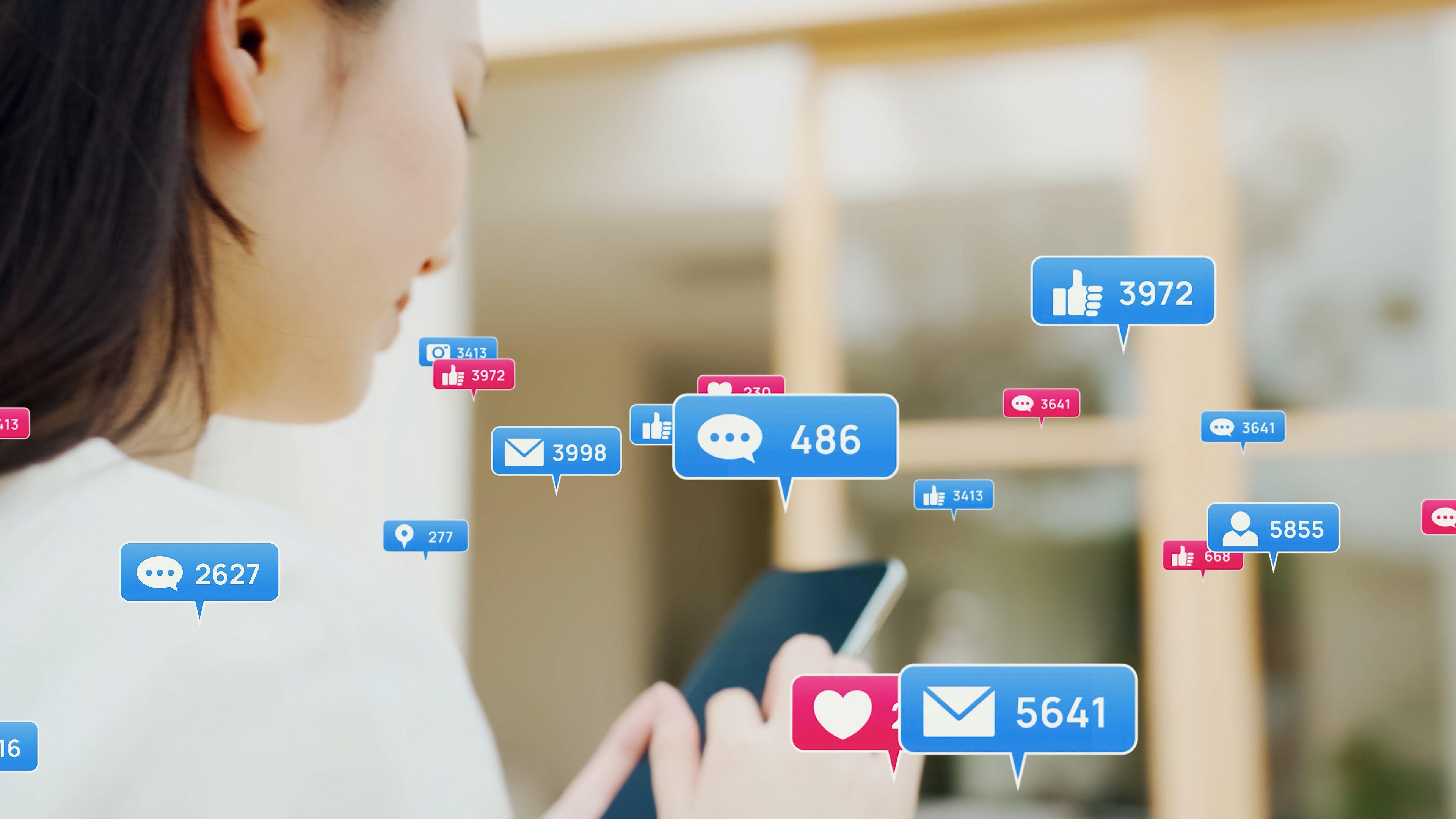 social media comments and likes