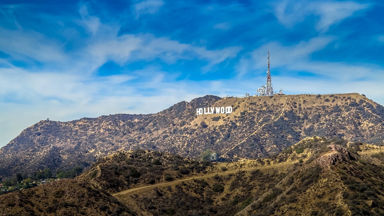 Hollywood sign on the mountain