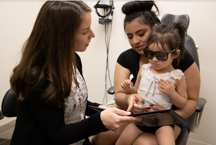 Patients visiting with their doctor