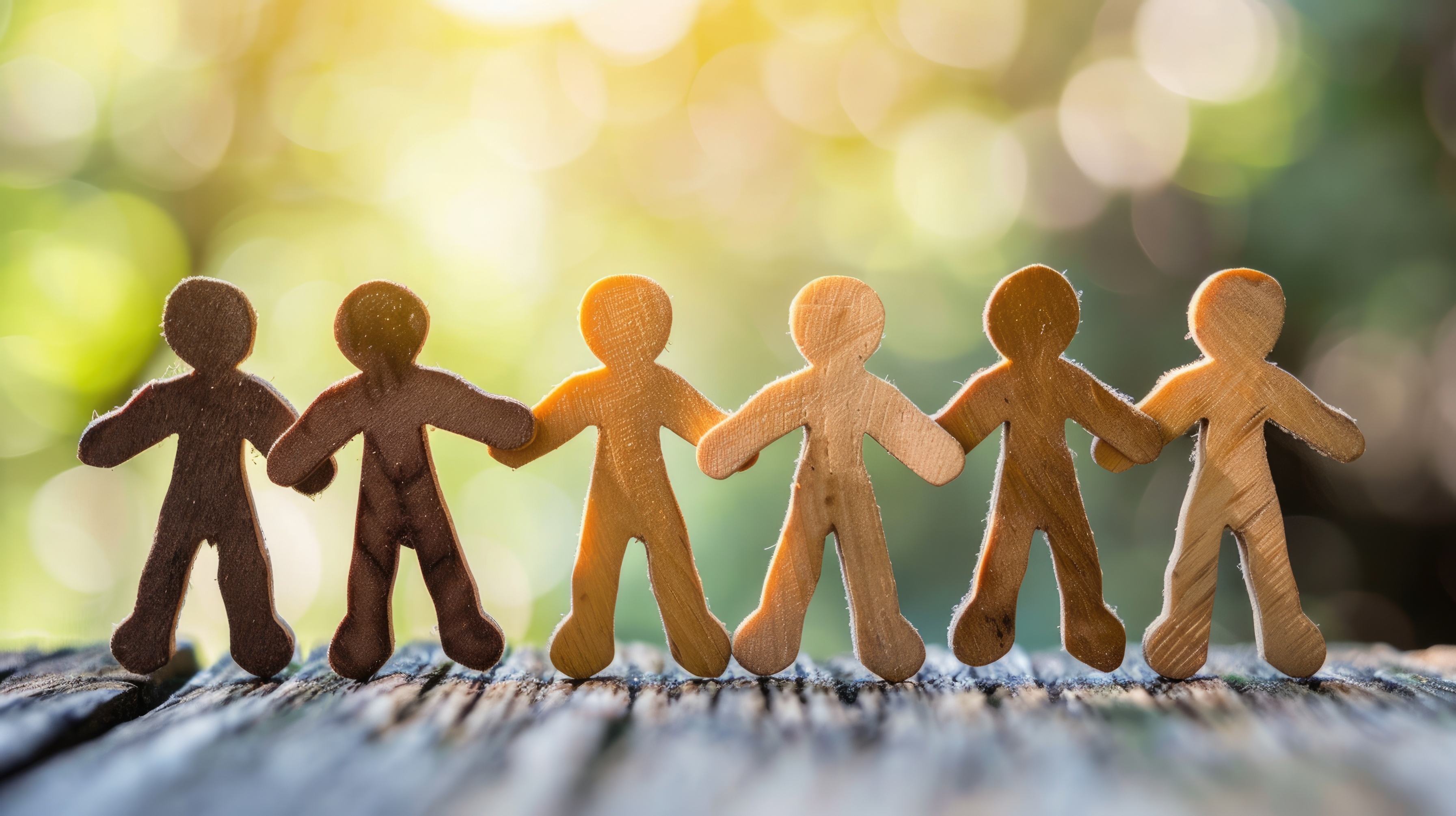 paper people holding hands