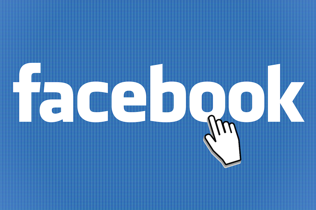 Facebook logo with cursor