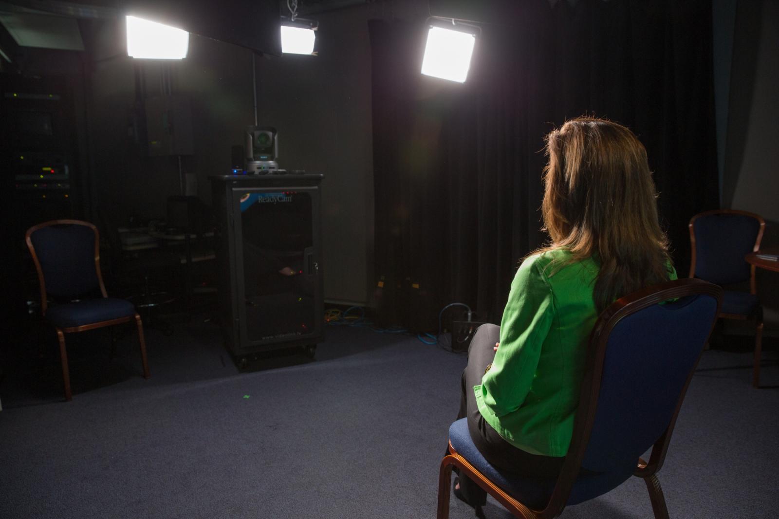 Lara Brown in the Flash Studio