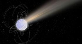 Artist rendering of radio bursting magnetar, via The European Space Agency