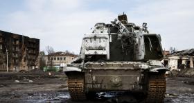Destroyed tank russian's war in ukraine