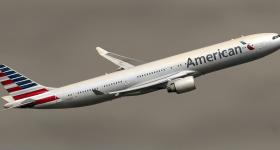 American Airlines plane taking off