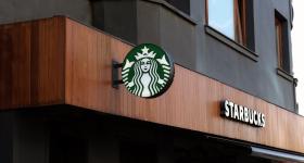 Starbucks logo on a sign 