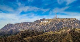 Hollywood sign on the mountain