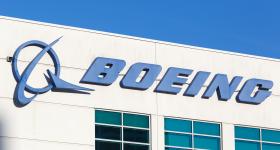 building with the Boeing logo