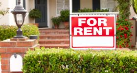 for rent sign outside a home