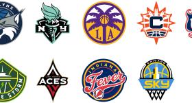 WNBA Logo and 12 of the Team Logos