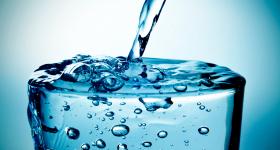 water being poured into a glass